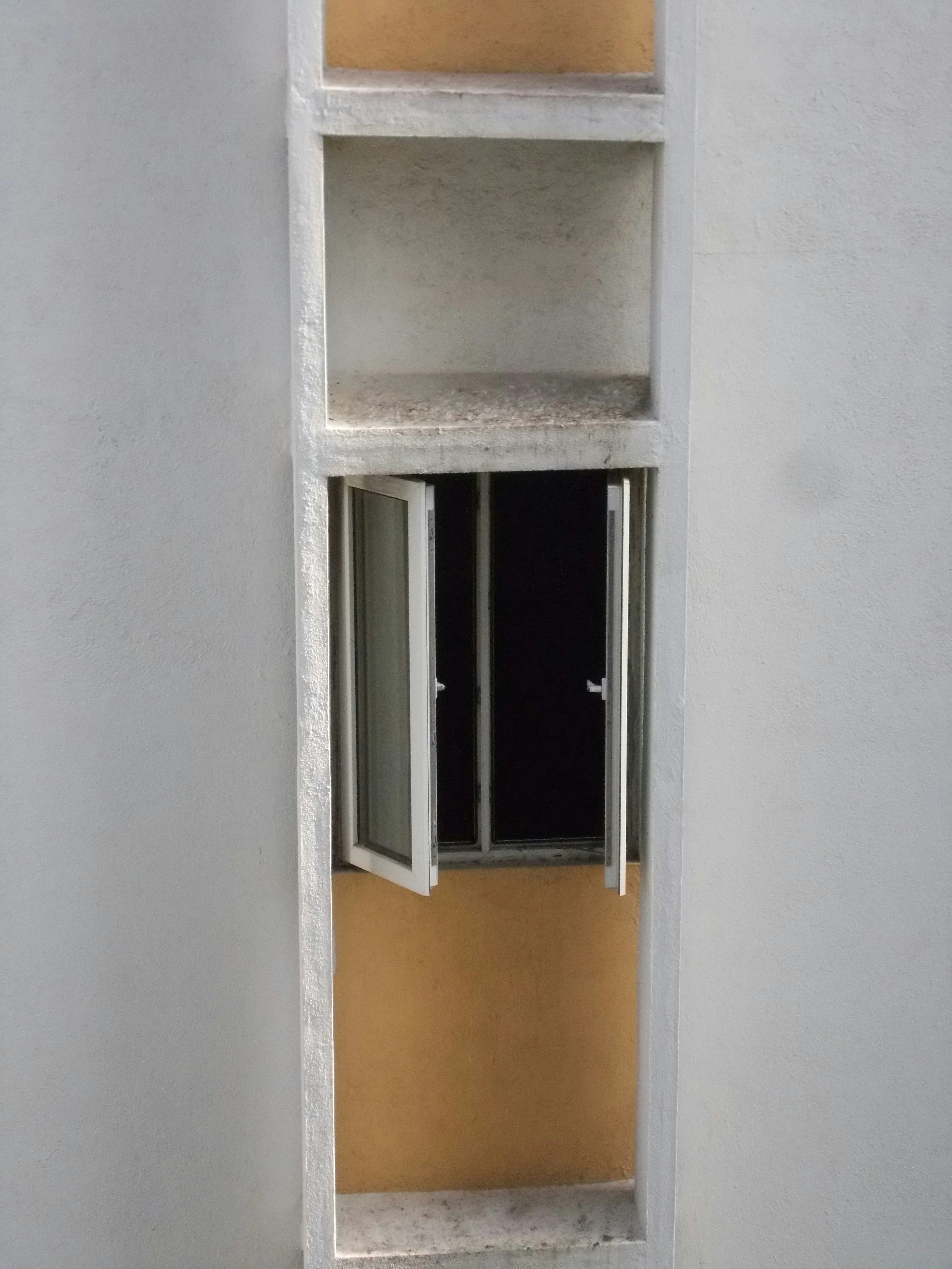 Completed aluminium installation with glass panels and an architectural framing system