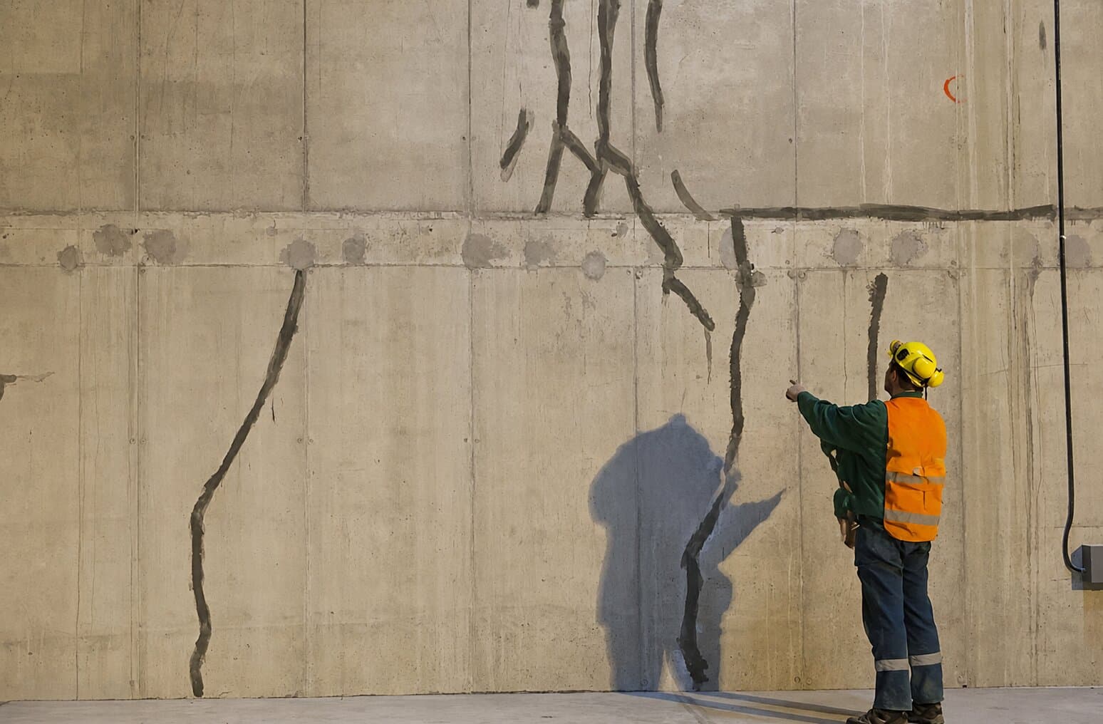 Construction repair work completed after water system damage