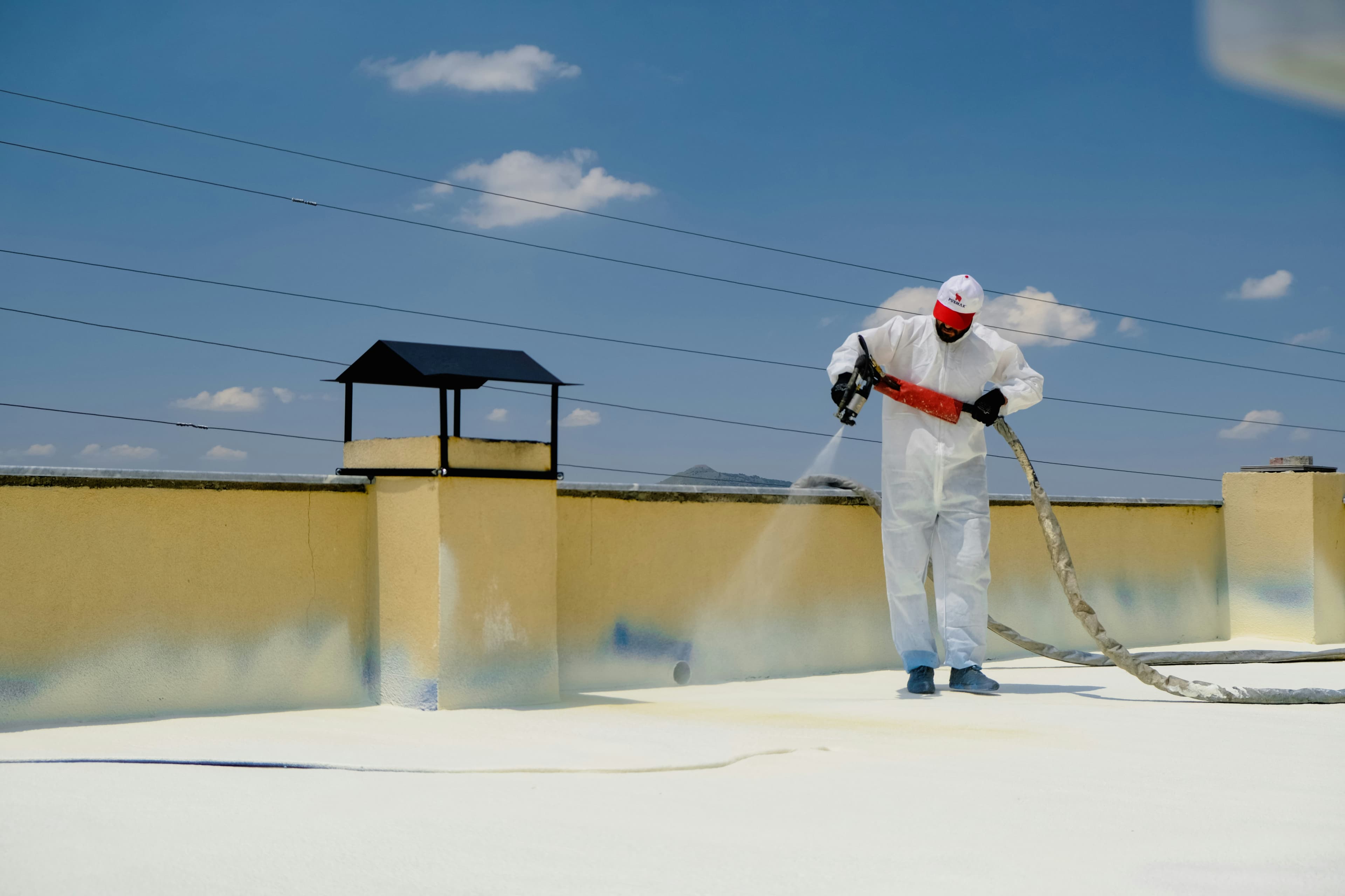 Protective waterproofing treatment applied to an exposed or weakened surface